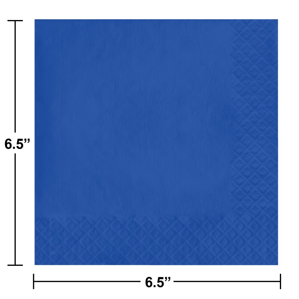 Bulk Cobalt Blue Value Friendly Luncheon Napkins (240 per Case)