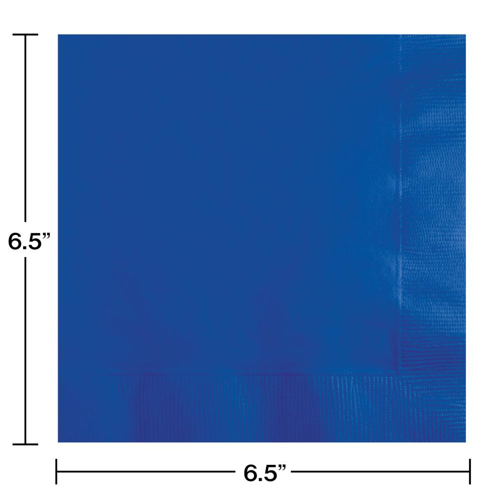 Bulk Cobalt Blue Value Friendly Luncheon Napkins (240 per Case)