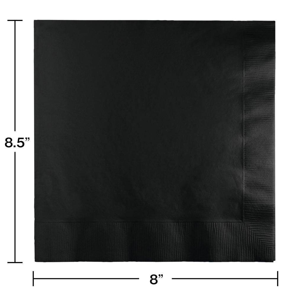 250ct Bulk Black Velvet Dinner Napkins 3 Ply