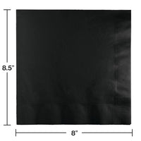 250ct Bulk Black Velvet Dinner Napkins 3 Ply