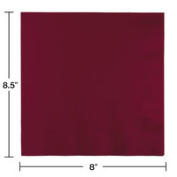 250ct Bulk Burgundy Dinner Napkins 3 Ply