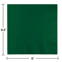 250ct Bulk Hunter Green Dinner Napkins 3 Ply