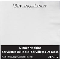 288ct Bulk White Better than Linen Dinner Napkins
