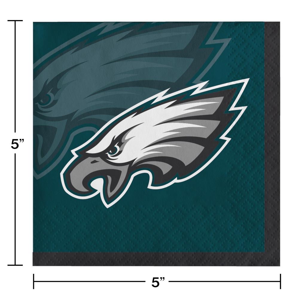 192ct Bulk Philadelphia Eagles Beverage Napkins
