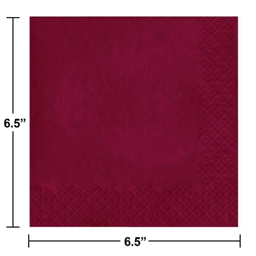 Bulk Burgundy 2 Ply Luncheon Napkins (600 per Case)