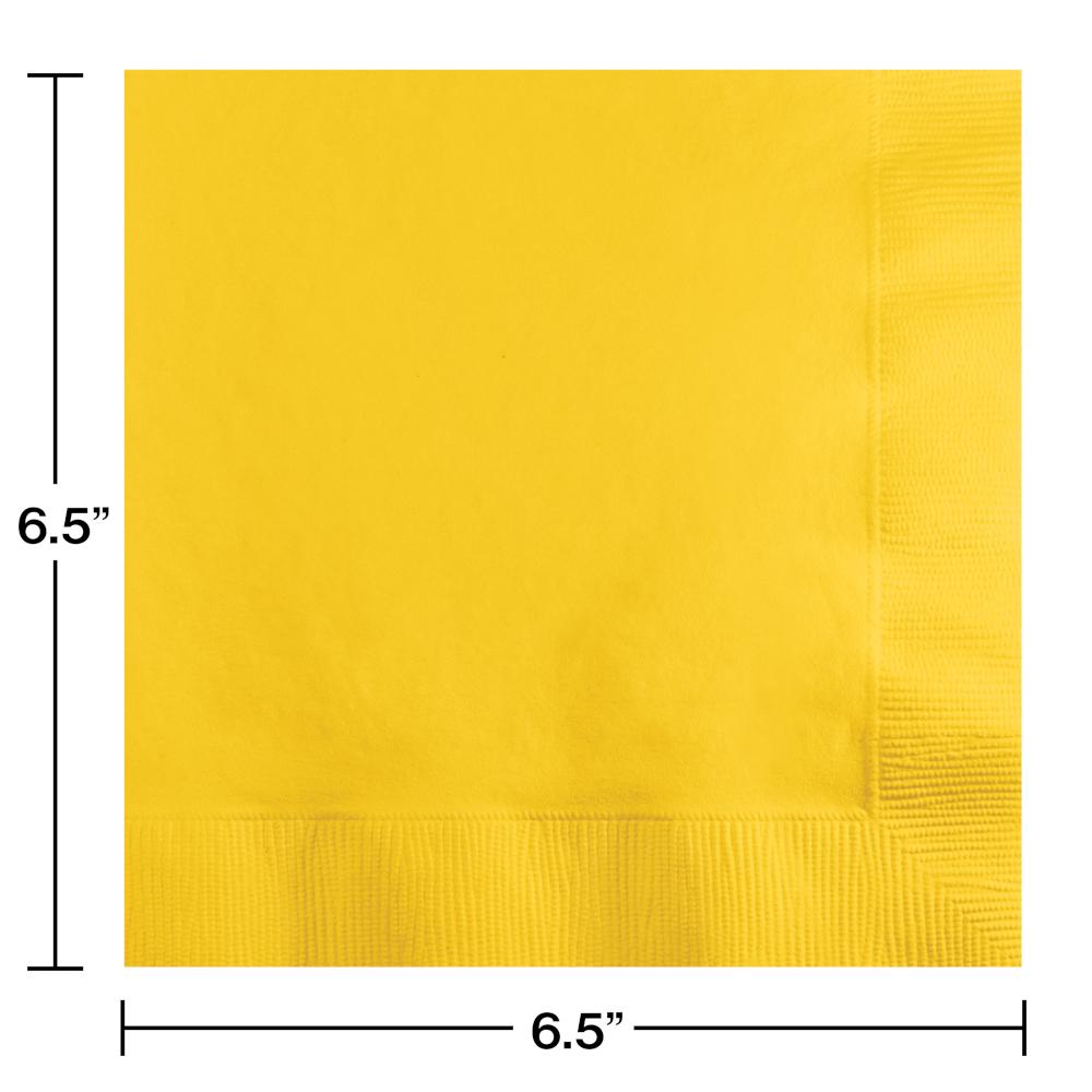 Bulk School Bus Yellow 2 Ply Luncheon Napkins (600 per Case)