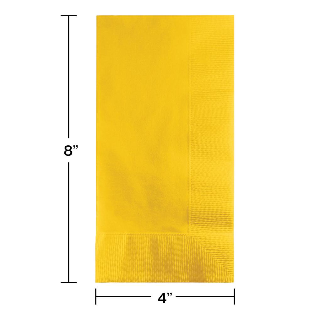 600ct Bulk School Bus Yellow 2 Ply Dinner Napkins