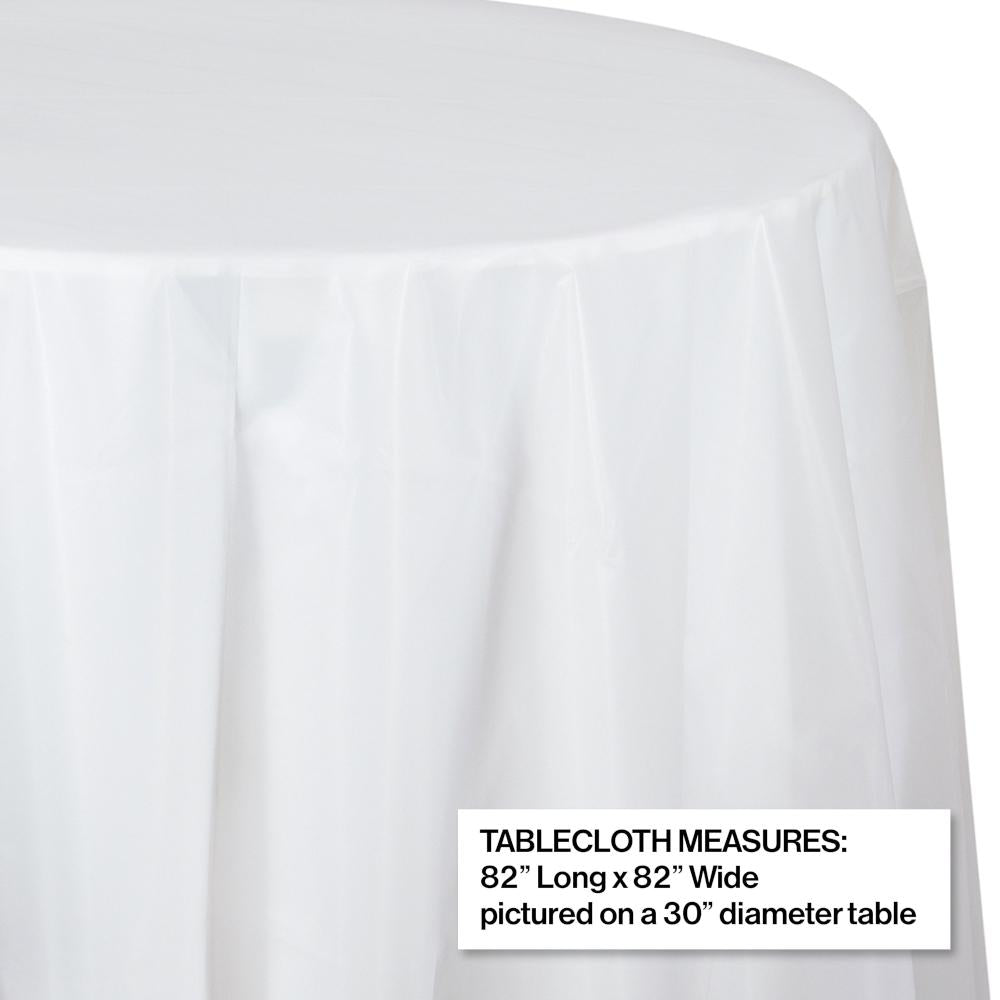 12ct Bulk Clear Round Plastic Table Covers