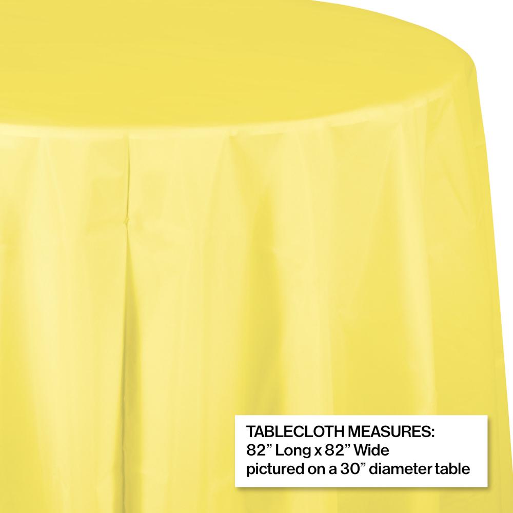 12ct Bulk Mimosa Round Plastic Table Covers
