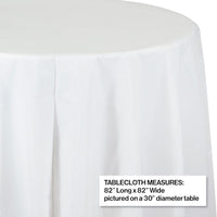 12ct Bulk White Round Plastic Table Covers