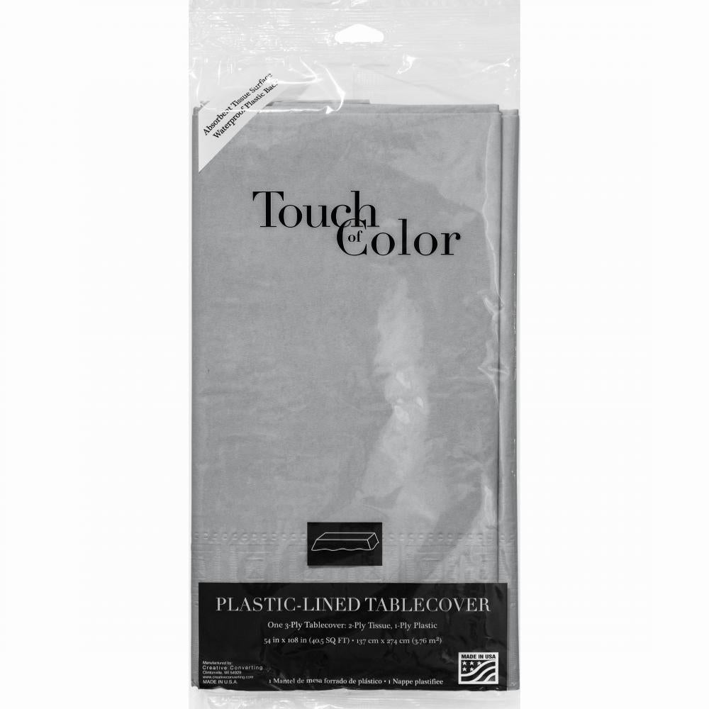 6ct Bulk Shimmering Silver Paper Table Covers