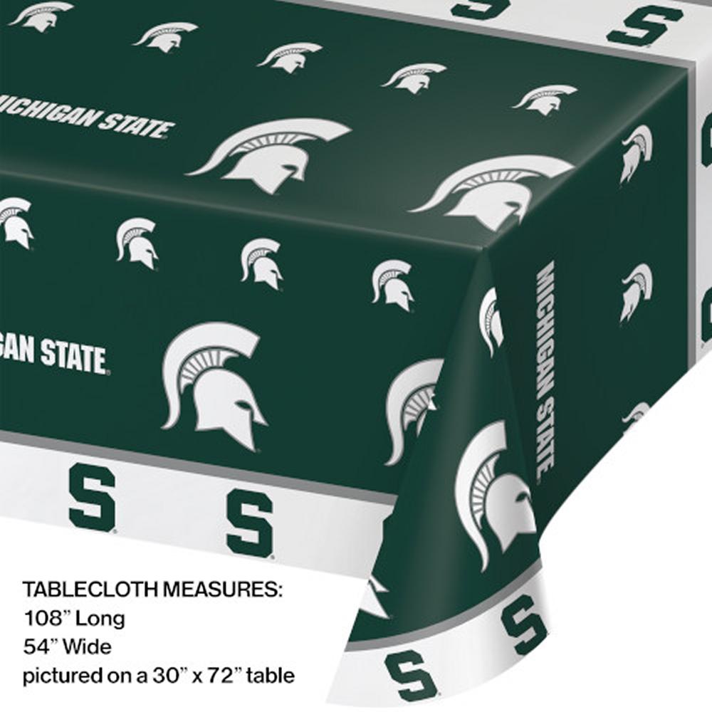 12ct Bulk Michigan State University Plastic Table Covers