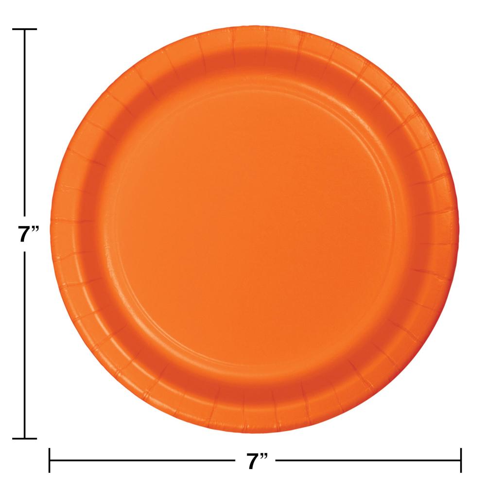 240ct Bulk Sunkissed Orange Dessert Plates