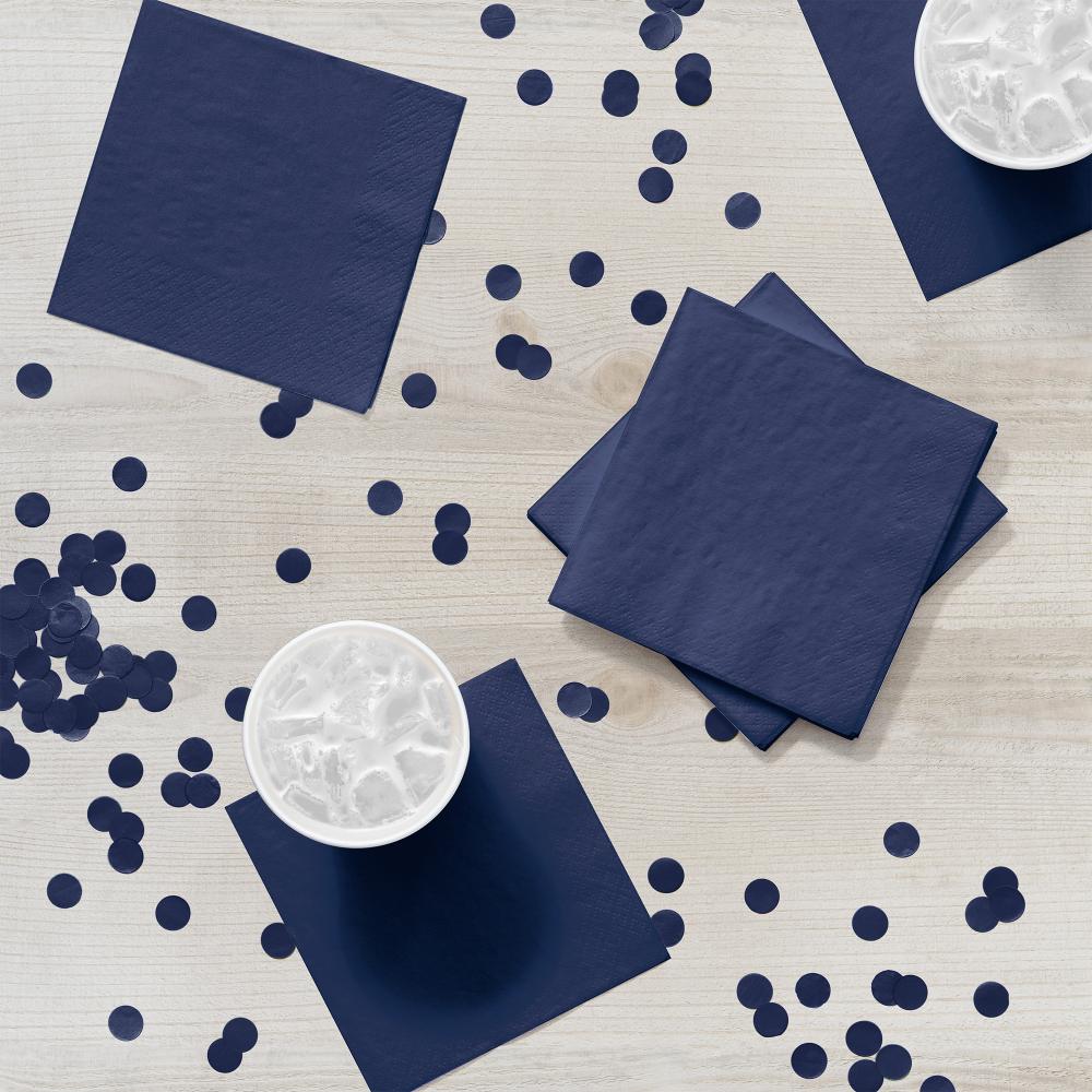 Bulk Navy 2 ply Beverage Napkins (600 per Case)