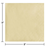 Bulk Ivory 2 ply Beverage Napkins (600 per Case)