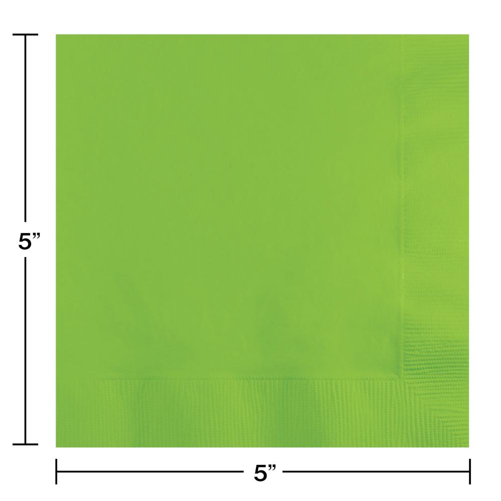 Bulk Fresh Lime 2 ply Beverage Napkins (600 per Case)