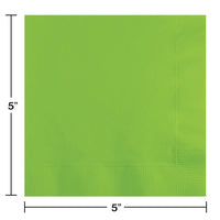 Bulk Fresh Lime 2 ply Beverage Napkins (600 per Case)
