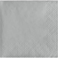 Bulk Shimmering Silver 2 Ply Luncheon Napkins (600 per Case)