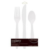 216ct Bulk Value Friendly Clear Assorted Plastic Cutlery