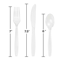 216ct Bulk Value Friendly Clear Assorted Plastic Cutlery
