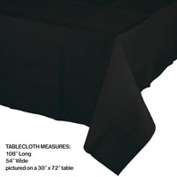 12ct Bulk Black Velvet Value Friendly Plastic Table Cover