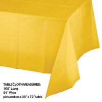 12ct Bulk Value Friendly School Bus Yellow Plastic Table Cover