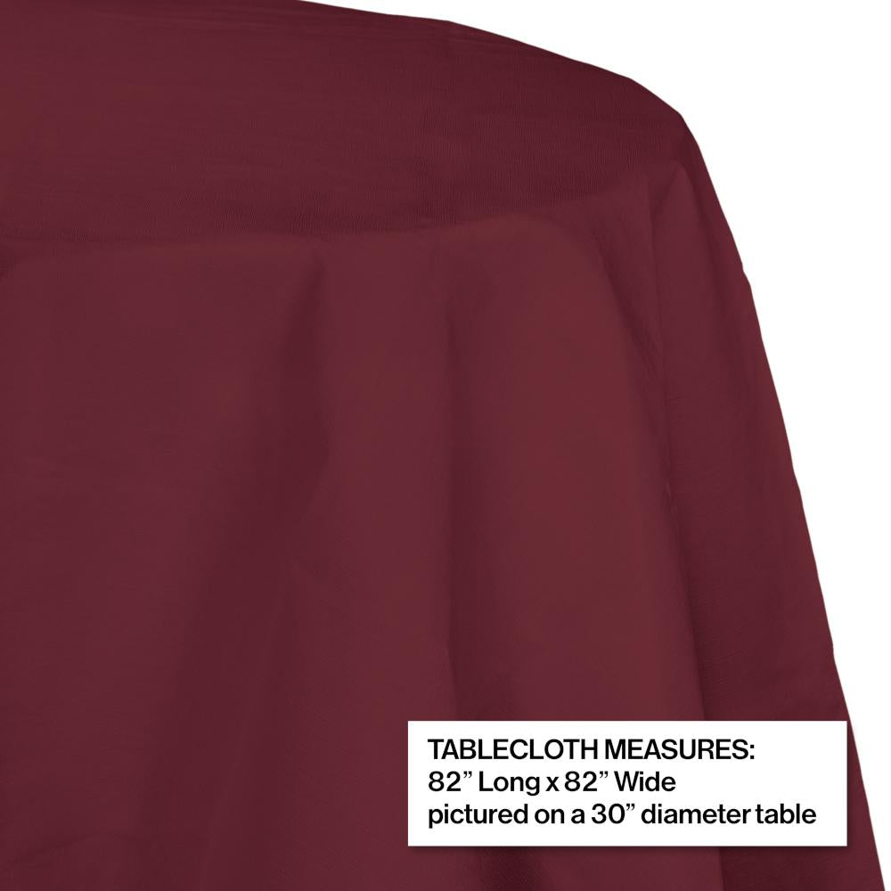12ct Bulk Burgundy Round Paper Table Covers
