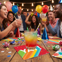 Bulk Happy Birthday Bash Paper Beverage Napkins (Case of 192)