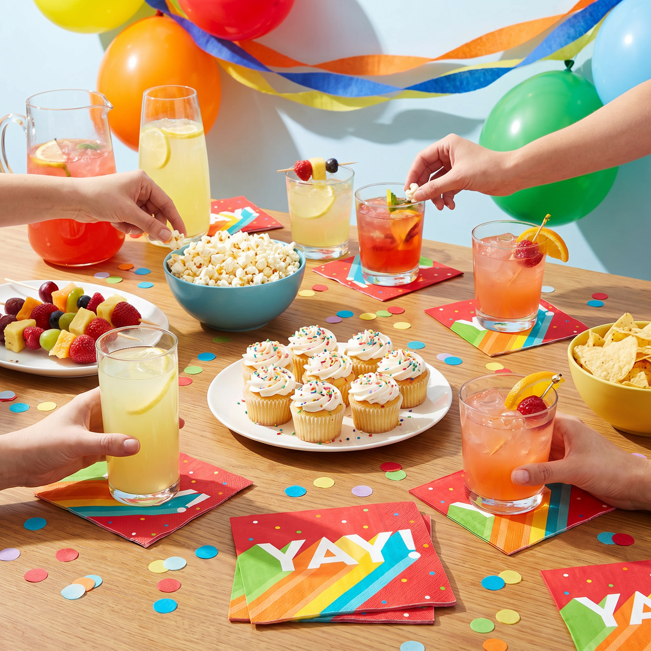 Bulk Happy Birthday Bash Paper Beverage Napkins (Case of 192)