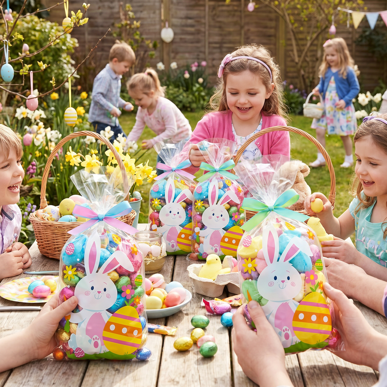 Bulk Easter Characters Cello Bag with Zipper (Case of 144)