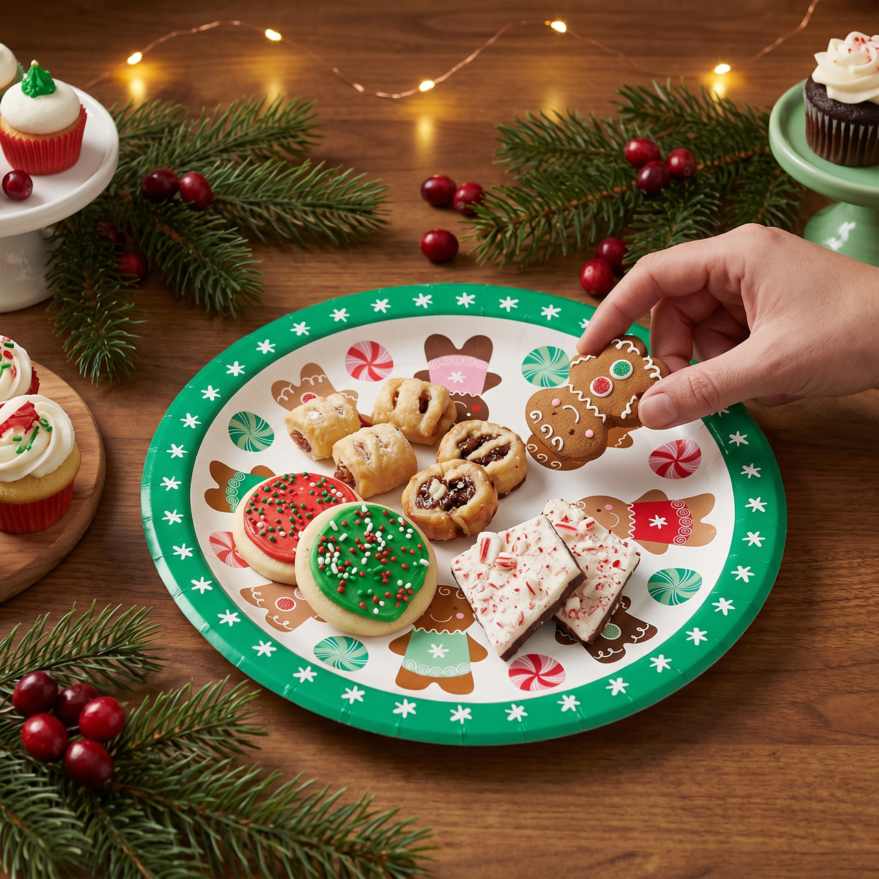 Bulk Holiday Sweets Luncheon Plate (96 per Case)