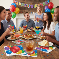 Bulk Balloon Blast Beverage Napkins (192 per Case)