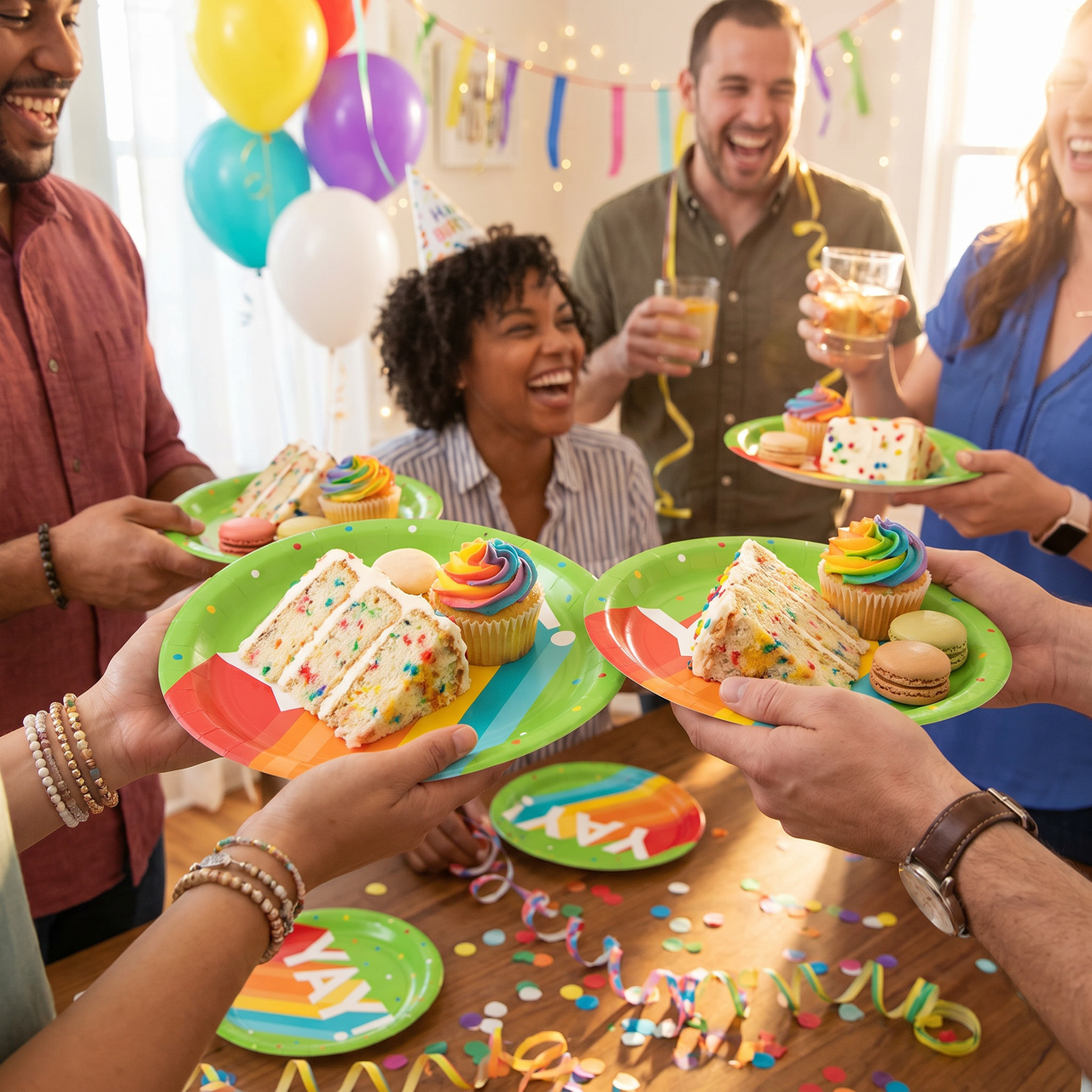 Bulk Happy Birthday Bash Paper Dessert Plates (Case of 96)
