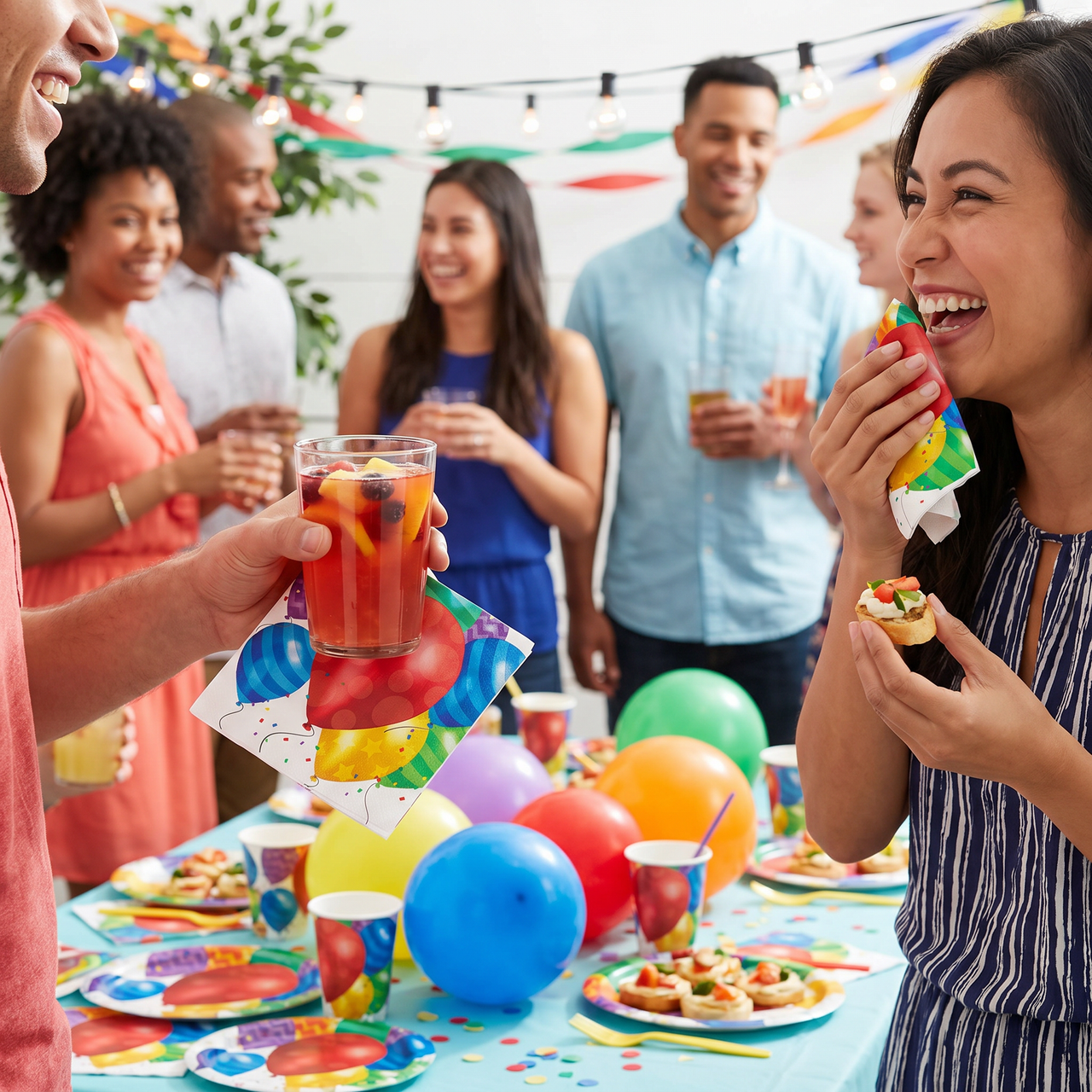 Bulk Balloon Blast Beverage Napkins (192 per Case)