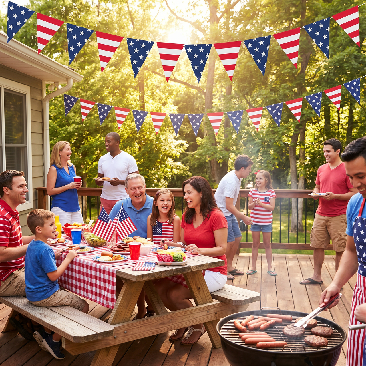 Bulk 84 Inch Patriotic Pennant Banner (12 per Case)