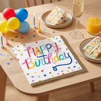 Bulk Birthday Confetti 2Ply Luncheon Napkin (192 per Case)