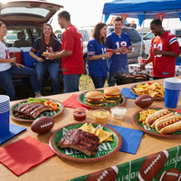 Bulk Tailgate Time Paper Dinner Plate (Case of 96)