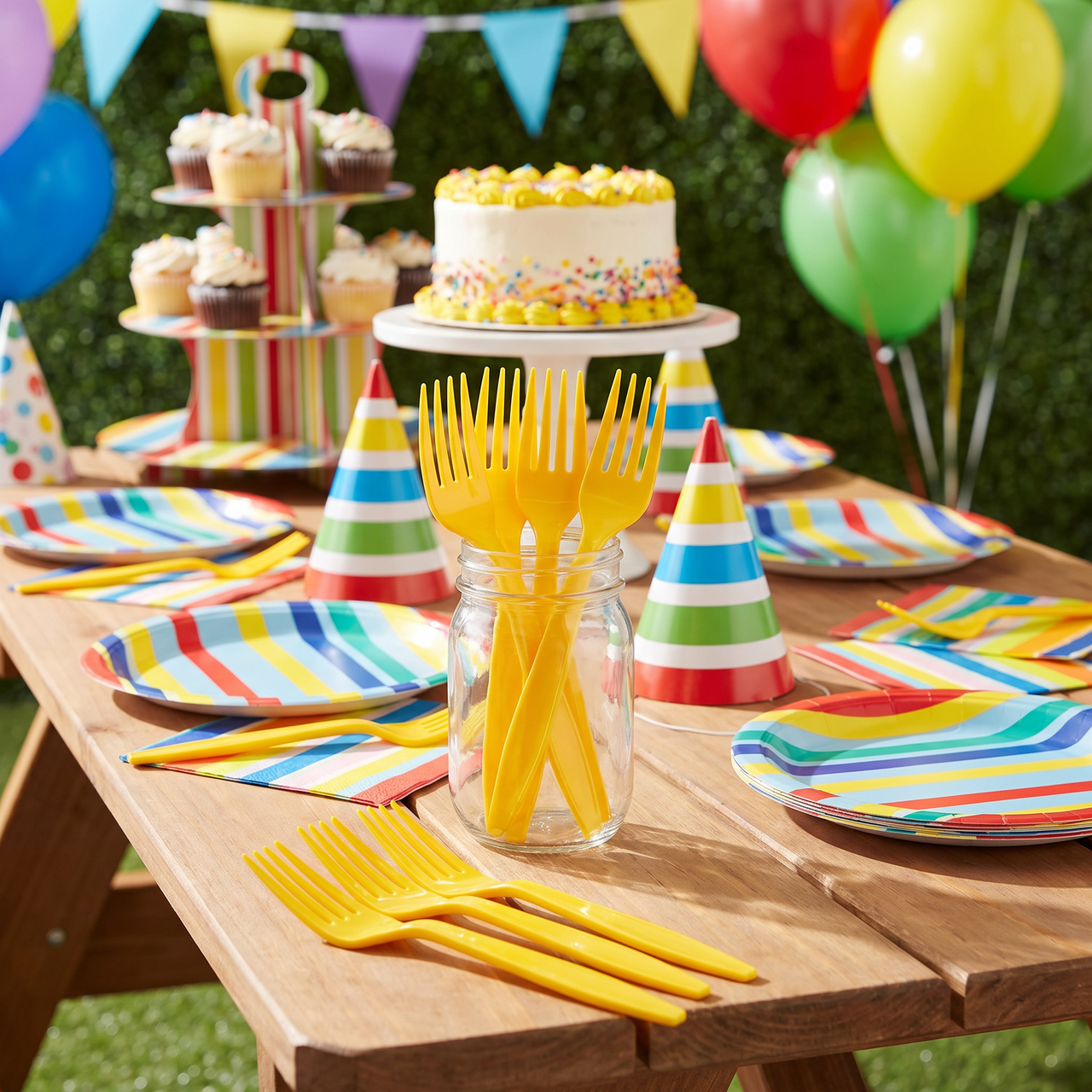 Bulk School Bus Yellow Plastic Forks (288 per Case)