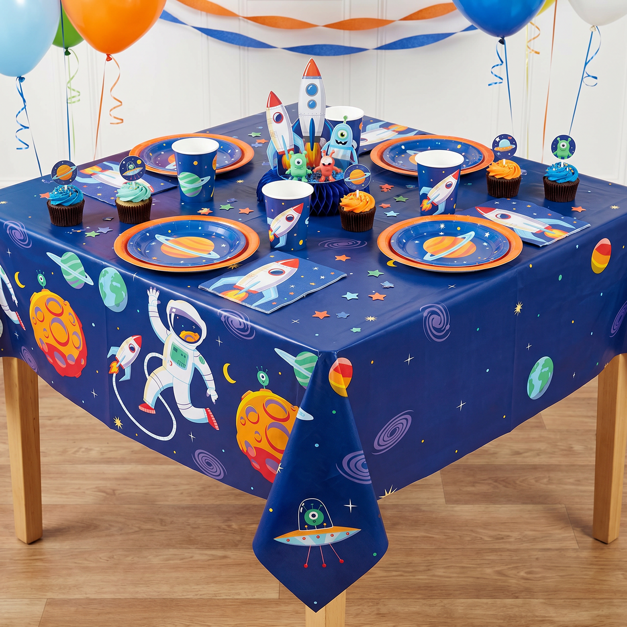 Bulk Space Adventures Tablecover, Paper 54" x 96" (6 per Case)