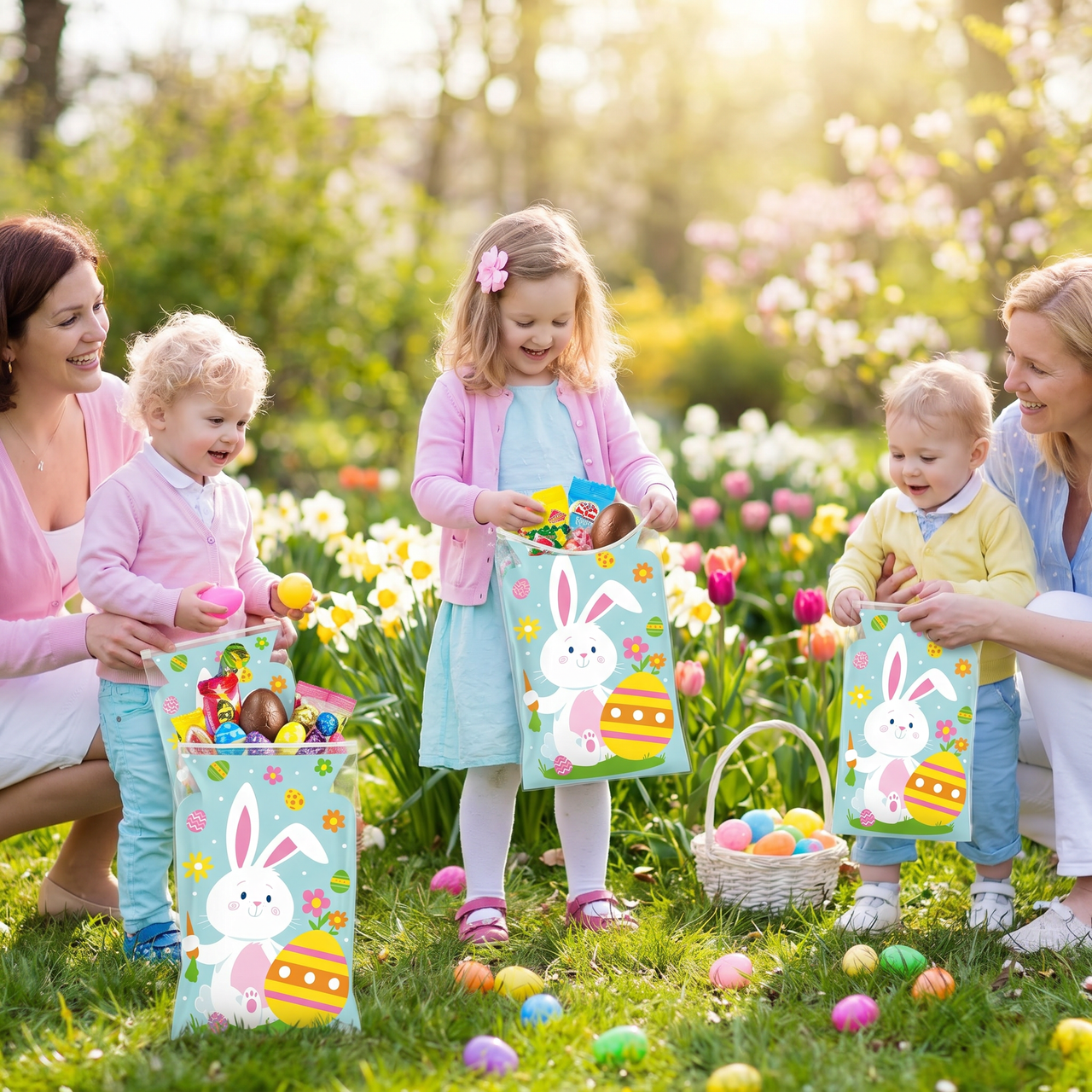 Bulk Easter Characters Cello Bag with Zipper (Case of 144)