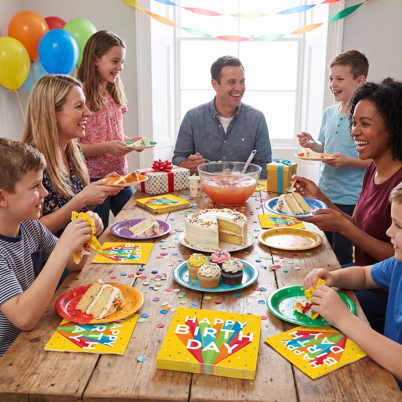 Bulk Happy Birthday Bash Paper Luncheon Napkins (Case of 192)