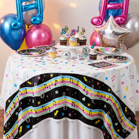 Bulk Birthday Beats Disco Party Paper Tablecloths (Case of 6)