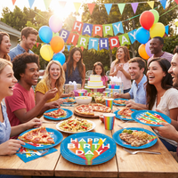 Bulk Happy Birthday Bash Paper Dinner Plates (Case of 96)