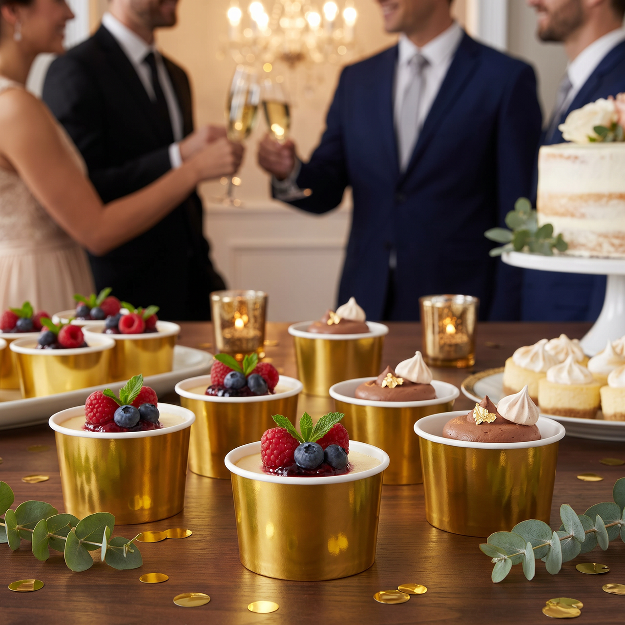 Bulk Gold Foil Paper Treat Cups (96 per Case)