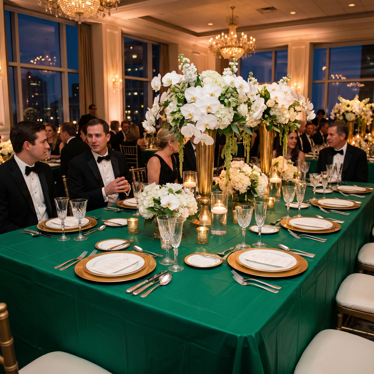 Bulk Emerald Green Plastic Table Covers 54 inch x 108 inch (12 per Case)