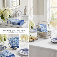Bulk Blue Willow Guest Towel (192 per Case)