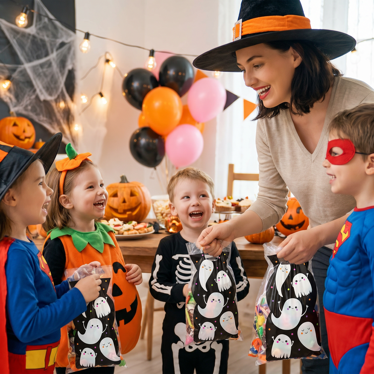Bulk Halloween Ghosts Favor Bags (240 per Case)