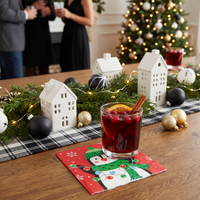 Bulk Christmas Cheer Beverage Napkin (192 per Case)
