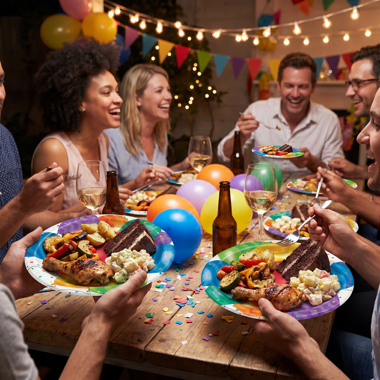 Bulk Balloon Blast 9 inch Paper Dinner Plate (96 per Case)