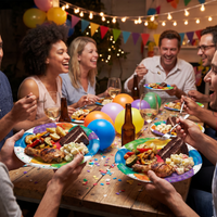Bulk Balloon Blast 9 inch Paper Dinner Plate (96 per Case)
